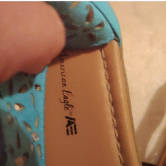 Girls Sandals American Eagle AE Cage Blue Hooded Flat Zipper Shoes-size 12 - Picture 5 of 12